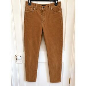 Lucky Brand Sofia Skinny Corduroy Pants Women's 29 Tan Brown Stretch